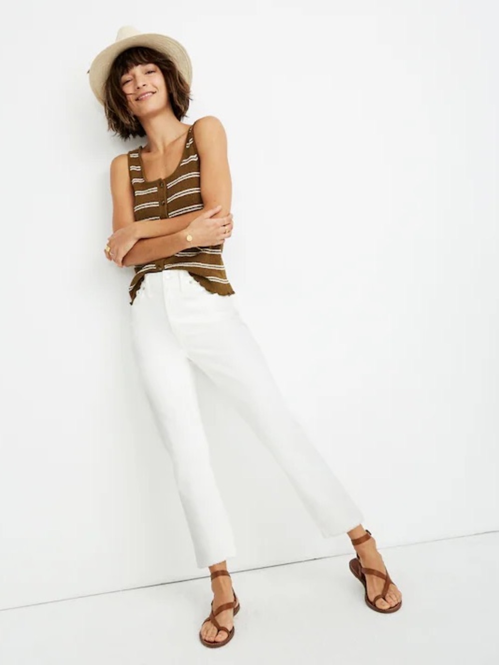 Madewell high rise crop bother